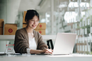 Businesswoman working in an office